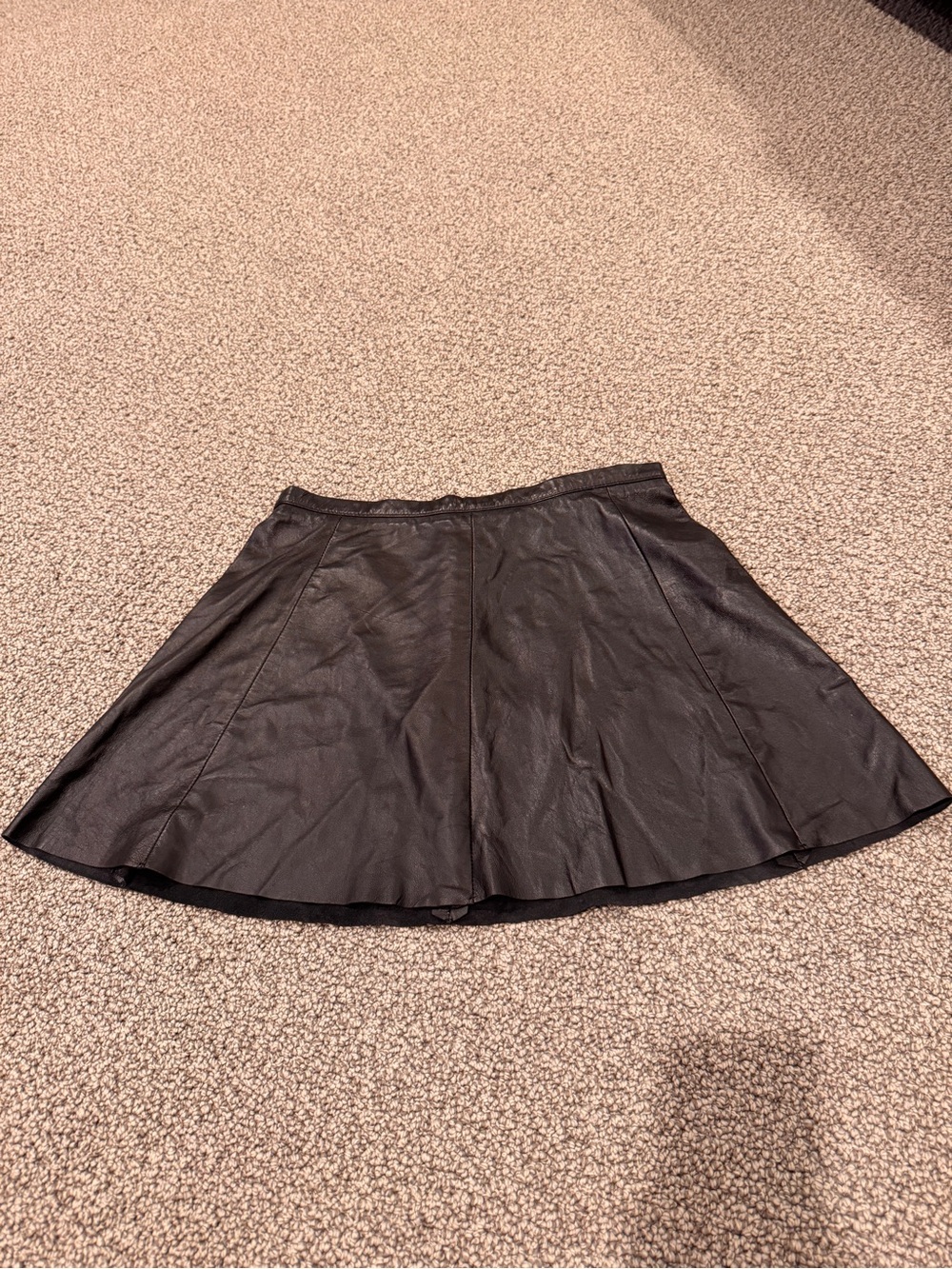 NWT Aqua 100% lamb leather mini skirt